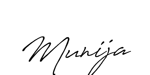 It looks lik you need a new signature style for name Munija. Design unique handwritten (Antro_Vectra_Bolder) signature with our free signature maker in just a few clicks. Munija signature style 7 images and pictures png