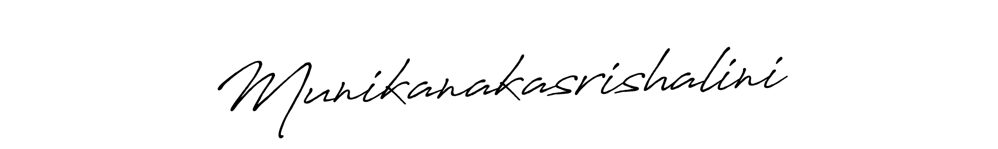 Make a beautiful signature design for name Munikanakasrishalini. With this signature (Antro_Vectra_Bolder) style, you can create a handwritten signature for free. Munikanakasrishalini signature style 7 images and pictures png