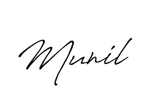 Munil stylish signature style. Best Handwritten Sign (Antro_Vectra_Bolder) for my name. Handwritten Signature Collection Ideas for my name Munil. Munil signature style 7 images and pictures png