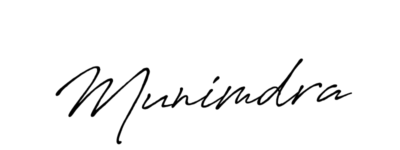 How to make Munimdra name signature. Use Antro_Vectra_Bolder style for creating short signs online. This is the latest handwritten sign. Munimdra signature style 7 images and pictures png