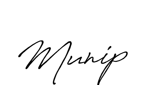 It looks lik you need a new signature style for name Munip. Design unique handwritten (Antro_Vectra_Bolder) signature with our free signature maker in just a few clicks. Munip signature style 7 images and pictures png