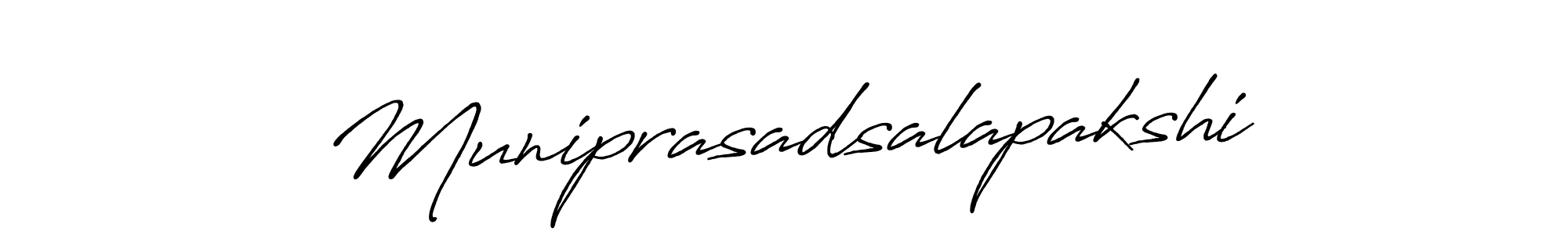 Make a beautiful signature design for name Muniprasadsalapakshi. With this signature (Antro_Vectra_Bolder) style, you can create a handwritten signature for free. Muniprasadsalapakshi signature style 7 images and pictures png