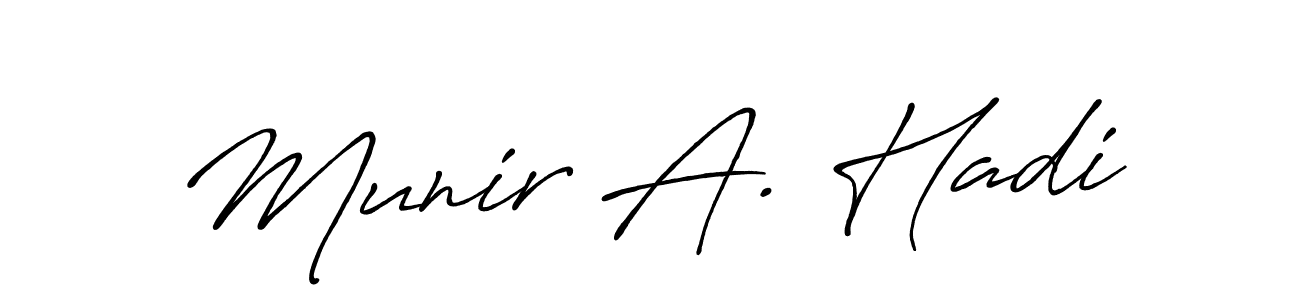 Make a beautiful signature design for name Munir A. Hadi. Use this online signature maker to create a handwritten signature for free. Munir A. Hadi signature style 7 images and pictures png