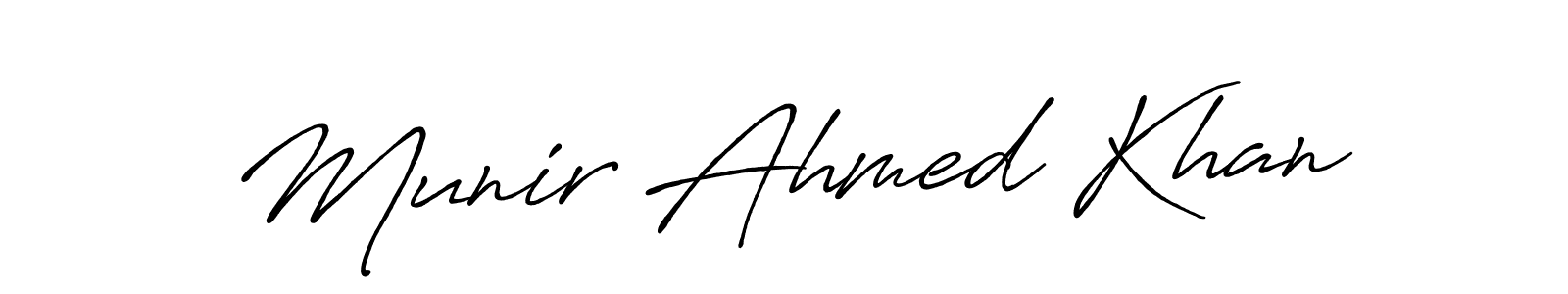 The best way (Antro_Vectra_Bolder) to make a short signature is to pick only two or three words in your name. The name Munir Ahmed Khan include a total of six letters. For converting this name. Munir Ahmed Khan signature style 7 images and pictures png