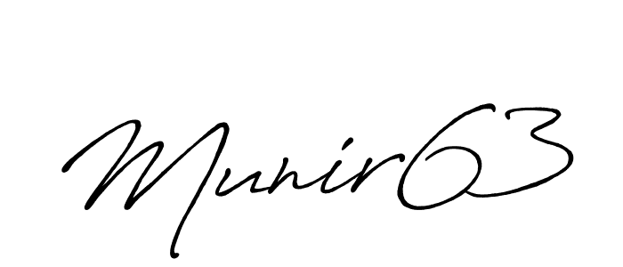 Munir63 stylish signature style. Best Handwritten Sign (Antro_Vectra_Bolder) for my name. Handwritten Signature Collection Ideas for my name Munir63. Munir63 signature style 7 images and pictures png