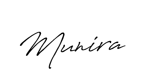 Create a beautiful signature design for name Munira. With this signature (Antro_Vectra_Bolder) fonts, you can make a handwritten signature for free. Munira signature style 7 images and pictures png