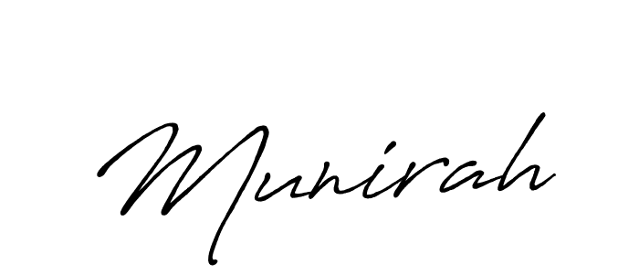 Create a beautiful signature design for name Munirah. With this signature (Antro_Vectra_Bolder) fonts, you can make a handwritten signature for free. Munirah signature style 7 images and pictures png