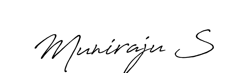 Similarly Antro_Vectra_Bolder is the best handwritten signature design. Signature creator online .You can use it as an online autograph creator for name Muniraju S. Muniraju S signature style 7 images and pictures png