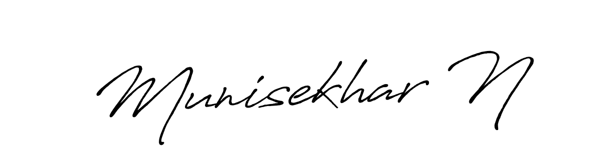 Munisekhar N stylish signature style. Best Handwritten Sign (Antro_Vectra_Bolder) for my name. Handwritten Signature Collection Ideas for my name Munisekhar N. Munisekhar N signature style 7 images and pictures png