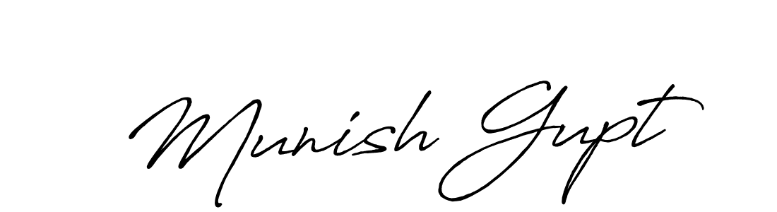 Make a beautiful signature design for name Munish Gupt. Use this online signature maker to create a handwritten signature for free. Munish Gupt signature style 7 images and pictures png