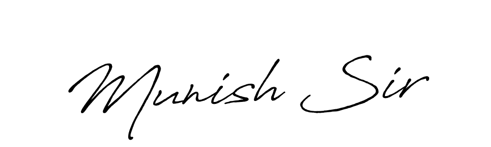 Similarly Antro_Vectra_Bolder is the best handwritten signature design. Signature creator online .You can use it as an online autograph creator for name Munish Sir. Munish Sir signature style 7 images and pictures png