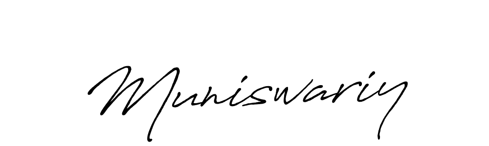 Similarly Antro_Vectra_Bolder is the best handwritten signature design. Signature creator online .You can use it as an online autograph creator for name Muniswariy. Muniswariy signature style 7 images and pictures png