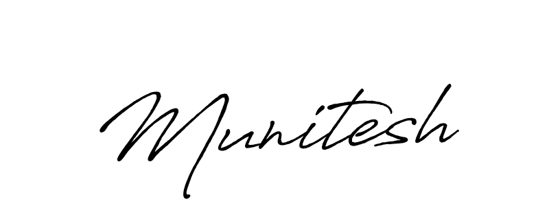 Similarly Antro_Vectra_Bolder is the best handwritten signature design. Signature creator online .You can use it as an online autograph creator for name Munitesh. Munitesh signature style 7 images and pictures png