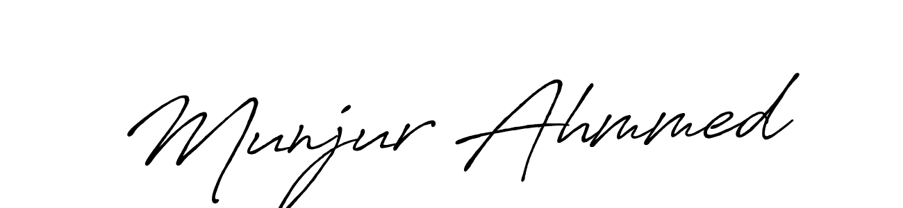 You should practise on your own different ways (Antro_Vectra_Bolder) to write your name (Munjur Ahmmed) in signature. don't let someone else do it for you. Munjur Ahmmed signature style 7 images and pictures png