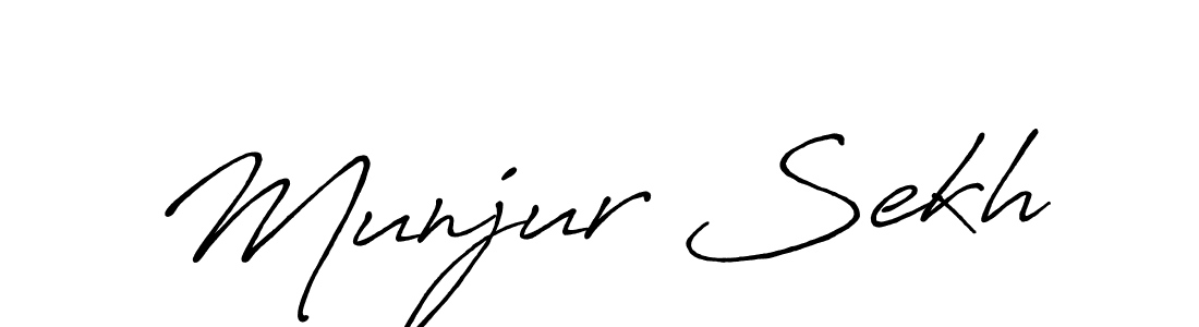 How to make Munjur Sekh signature? Antro_Vectra_Bolder is a professional autograph style. Create handwritten signature for Munjur Sekh name. Munjur Sekh signature style 7 images and pictures png