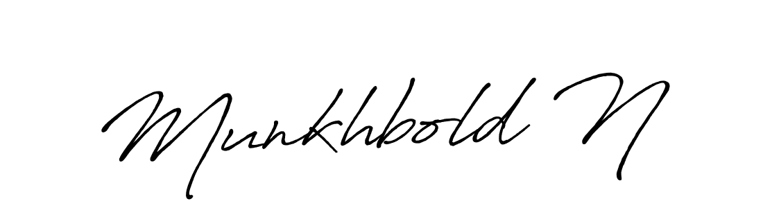 Design your own signature with our free online signature maker. With this signature software, you can create a handwritten (Antro_Vectra_Bolder) signature for name Munkhbold N. Munkhbold N signature style 7 images and pictures png