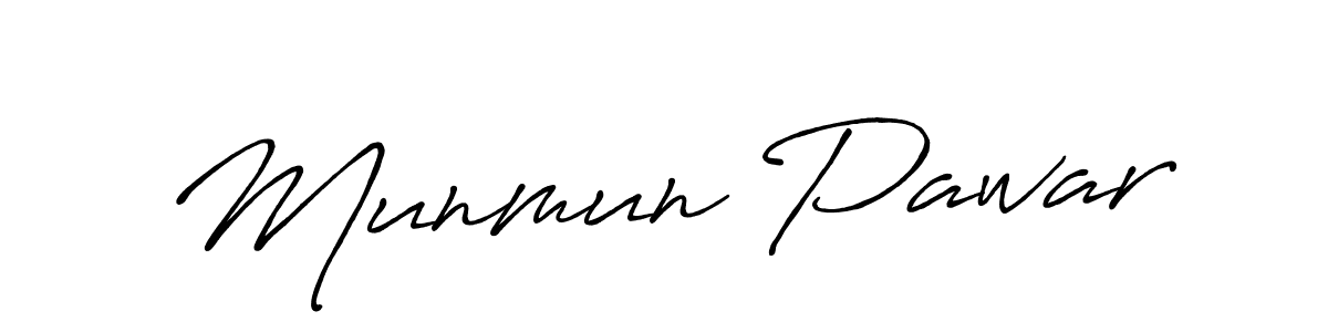 Munmun Pawar stylish signature style. Best Handwritten Sign (Antro_Vectra_Bolder) for my name. Handwritten Signature Collection Ideas for my name Munmun Pawar. Munmun Pawar signature style 7 images and pictures png