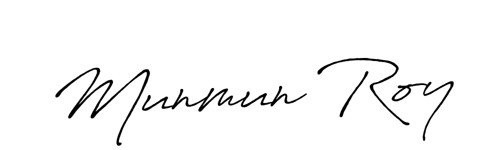 Munmun Roy stylish signature style. Best Handwritten Sign (Antro_Vectra_Bolder) for my name. Handwritten Signature Collection Ideas for my name Munmun Roy. Munmun Roy signature style 7 images and pictures png