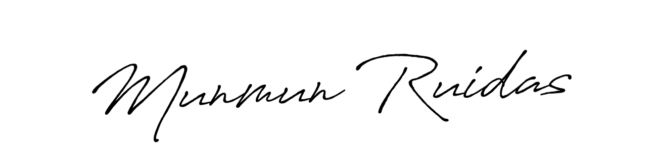 Use a signature maker to create a handwritten signature online. With this signature software, you can design (Antro_Vectra_Bolder) your own signature for name Munmun Ruidas. Munmun Ruidas signature style 7 images and pictures png