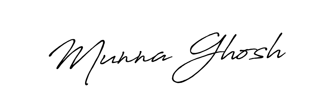 How to make Munna Ghosh name signature. Use Antro_Vectra_Bolder style for creating short signs online. This is the latest handwritten sign. Munna Ghosh signature style 7 images and pictures png