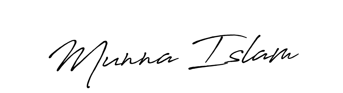 It looks lik you need a new signature style for name Munna Islam. Design unique handwritten (Antro_Vectra_Bolder) signature with our free signature maker in just a few clicks. Munna Islam signature style 7 images and pictures png