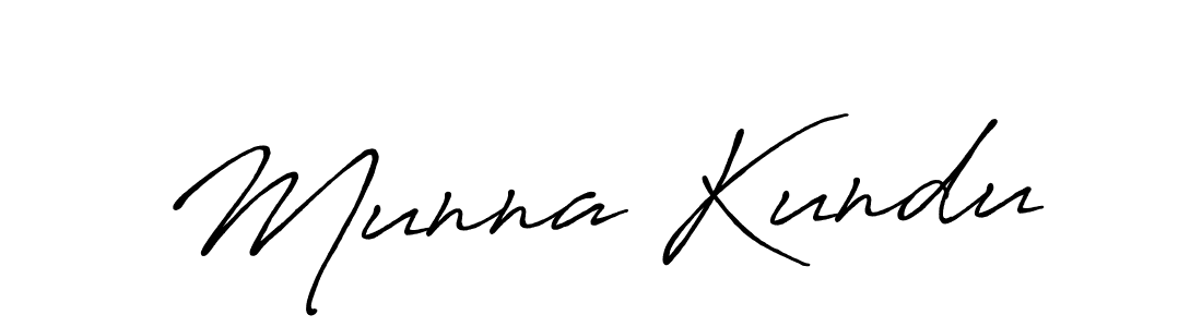 Make a beautiful signature design for name Munna Kundu. With this signature (Antro_Vectra_Bolder) style, you can create a handwritten signature for free. Munna Kundu signature style 7 images and pictures png