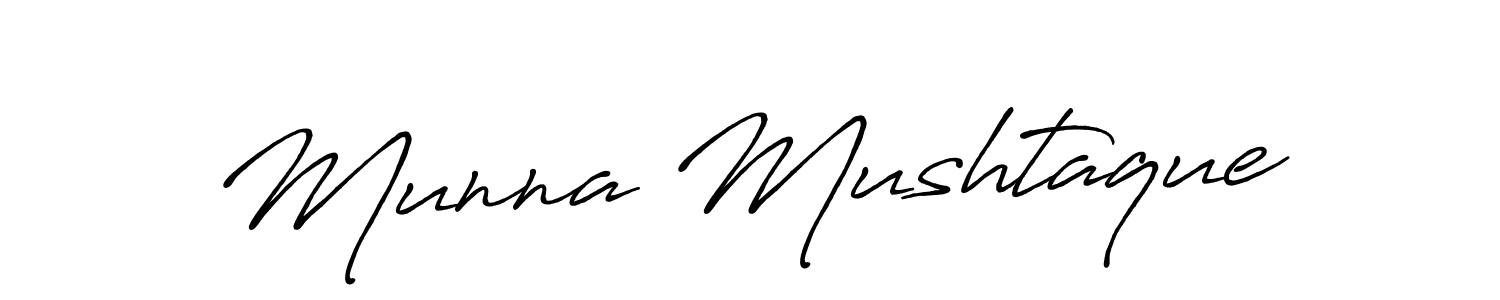 How to make Munna Mushtaque signature? Antro_Vectra_Bolder is a professional autograph style. Create handwritten signature for Munna Mushtaque name. Munna Mushtaque signature style 7 images and pictures png