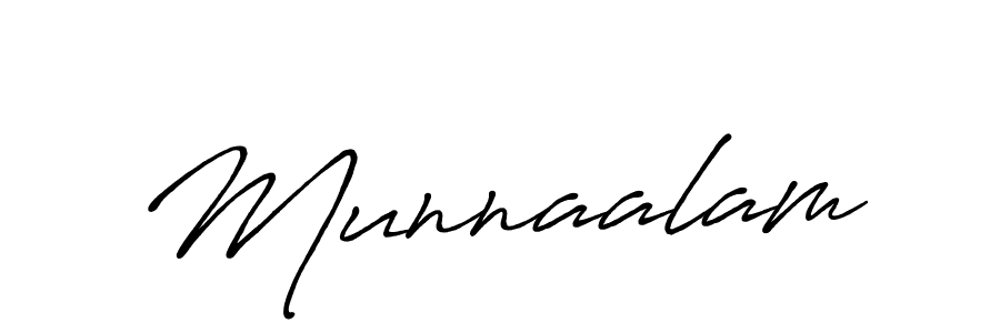 Create a beautiful signature design for name Munnaalam. With this signature (Antro_Vectra_Bolder) fonts, you can make a handwritten signature for free. Munnaalam signature style 7 images and pictures png