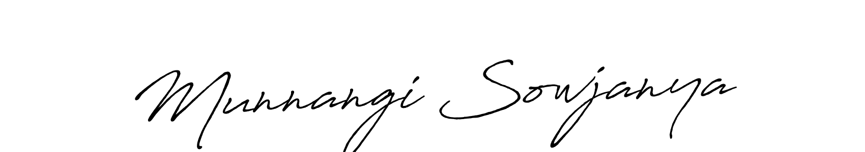 Also we have Munnangi Sowjanya name is the best signature style. Create professional handwritten signature collection using Antro_Vectra_Bolder autograph style. Munnangi Sowjanya signature style 7 images and pictures png
