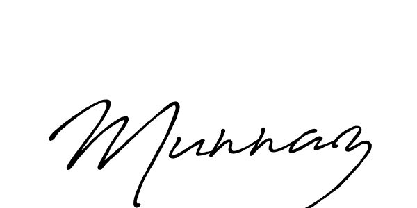 Munnaz stylish signature style. Best Handwritten Sign (Antro_Vectra_Bolder) for my name. Handwritten Signature Collection Ideas for my name Munnaz. Munnaz signature style 7 images and pictures png