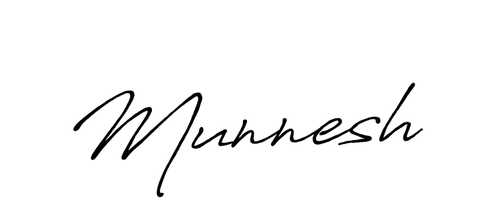 Make a beautiful signature design for name Munnesh. With this signature (Antro_Vectra_Bolder) style, you can create a handwritten signature for free. Munnesh signature style 7 images and pictures png