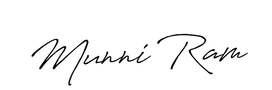 The best way (Antro_Vectra_Bolder) to make a short signature is to pick only two or three words in your name. The name Munni Ram include a total of six letters. For converting this name. Munni Ram signature style 7 images and pictures png