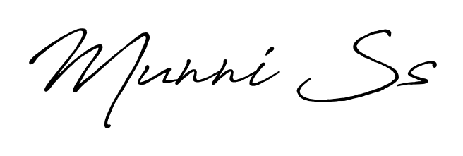 A sleek calligraphic signature for name Munni Ss utilizing Antro_Vectra_Bolder styling. Great for adding personal signatures to photos and art. Munni Ss signature style 7 images and pictures png