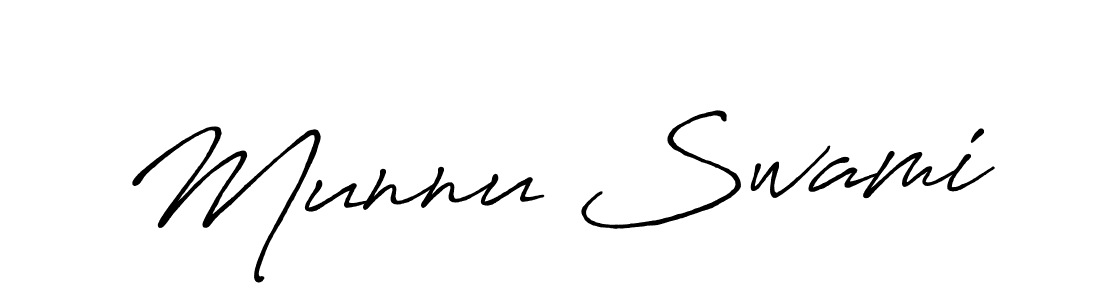 Design your own signature with our free online signature maker. With this signature software, you can create a handwritten (Antro_Vectra_Bolder) signature for name Munnu Swami. Munnu Swami signature style 7 images and pictures png
