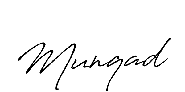 Design your own signature with our free online signature maker. With this signature software, you can create a handwritten (Antro_Vectra_Bolder) signature for name Munqad. Munqad signature style 7 images and pictures png