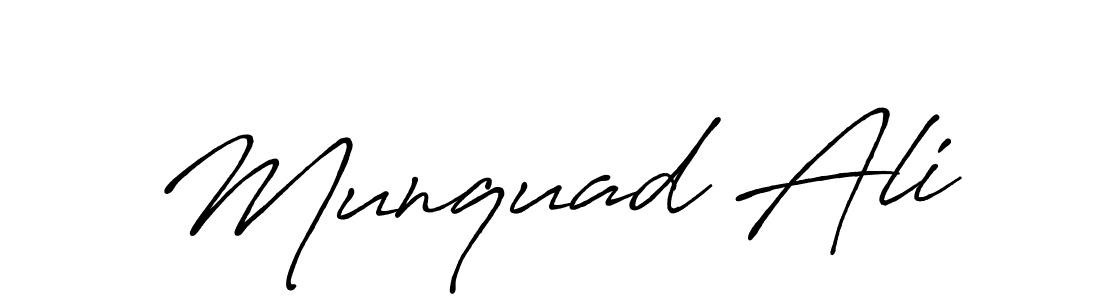 Also we have Munquad Ali name is the best signature style. Create professional handwritten signature collection using Antro_Vectra_Bolder autograph style. Munquad Ali signature style 7 images and pictures png