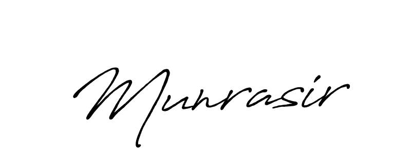 It looks lik you need a new signature style for name Munrasir. Design unique handwritten (Antro_Vectra_Bolder) signature with our free signature maker in just a few clicks. Munrasir signature style 7 images and pictures png