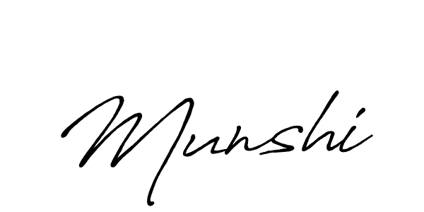 You should practise on your own different ways (Antro_Vectra_Bolder) to write your name (Munshi) in signature. don't let someone else do it for you. Munshi signature style 7 images and pictures png