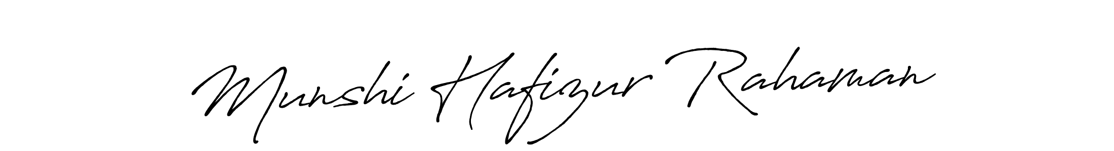 Create a beautiful signature design for name Munshi Hafizur Rahaman. With this signature (Antro_Vectra_Bolder) fonts, you can make a handwritten signature for free. Munshi Hafizur Rahaman signature style 7 images and pictures png