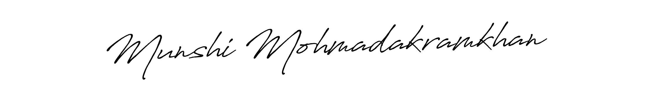 Munshi Mohmadakramkhan stylish signature style. Best Handwritten Sign (Antro_Vectra_Bolder) for my name. Handwritten Signature Collection Ideas for my name Munshi Mohmadakramkhan. Munshi Mohmadakramkhan signature style 7 images and pictures png