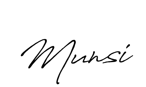 Design your own signature with our free online signature maker. With this signature software, you can create a handwritten (Antro_Vectra_Bolder) signature for name Munsi. Munsi signature style 7 images and pictures png