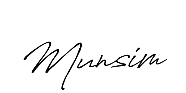 Munsim stylish signature style. Best Handwritten Sign (Antro_Vectra_Bolder) for my name. Handwritten Signature Collection Ideas for my name Munsim. Munsim signature style 7 images and pictures png