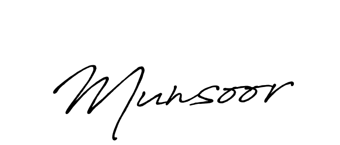 Use a signature maker to create a handwritten signature online. With this signature software, you can design (Antro_Vectra_Bolder) your own signature for name Munsoor. Munsoor signature style 7 images and pictures png