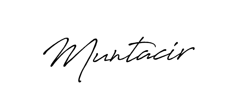 Make a beautiful signature design for name Muntacir. With this signature (Antro_Vectra_Bolder) style, you can create a handwritten signature for free. Muntacir signature style 7 images and pictures png