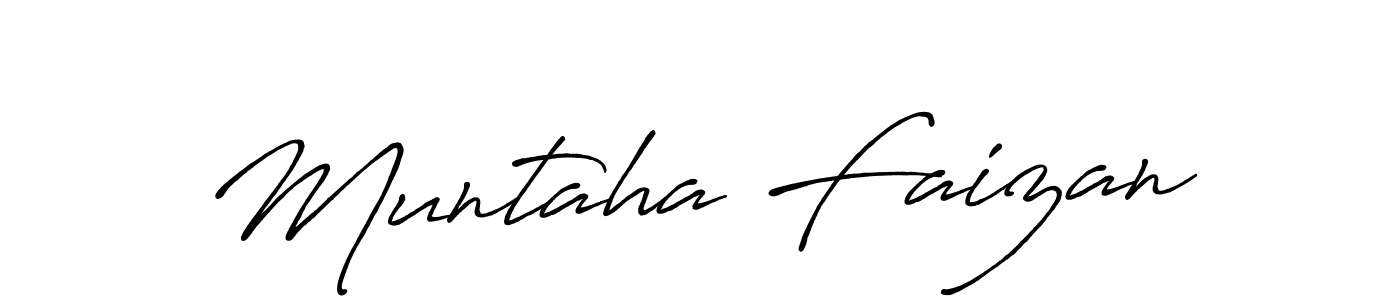 Use a signature maker to create a handwritten signature online. With this signature software, you can design (Antro_Vectra_Bolder) your own signature for name Muntaha Faizan. Muntaha Faizan signature style 7 images and pictures png