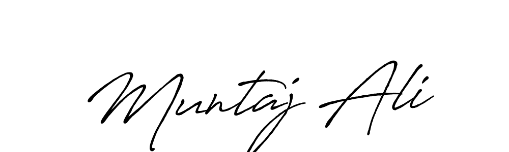 Also You can easily find your signature by using the search form. We will create Muntaj Ali name handwritten signature images for you free of cost using Antro_Vectra_Bolder sign style. Muntaj Ali signature style 7 images and pictures png