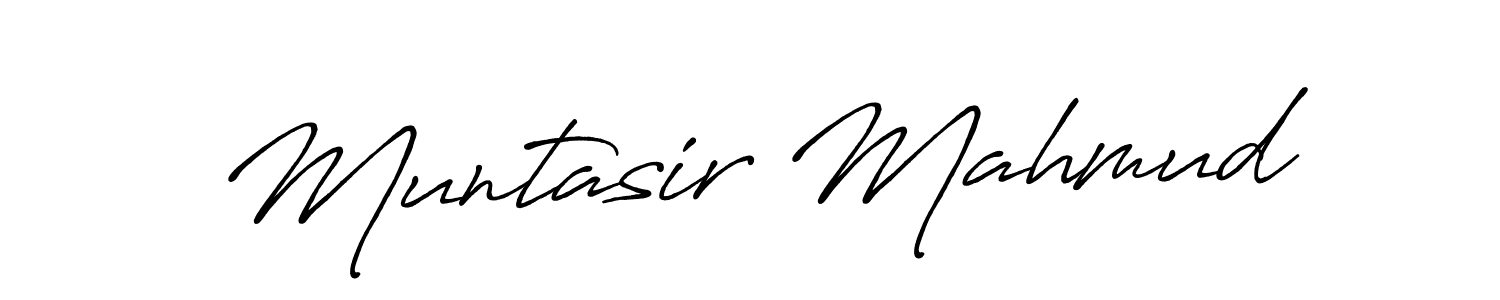 How to make Muntasir Mahmud name signature. Use Antro_Vectra_Bolder style for creating short signs online. This is the latest handwritten sign. Muntasir Mahmud signature style 7 images and pictures png