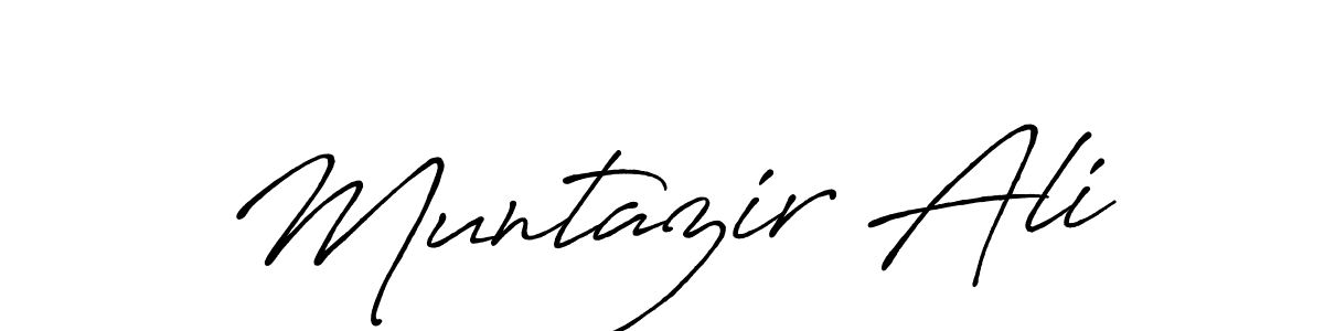 Muntazir Ali stylish signature style. Best Handwritten Sign (Antro_Vectra_Bolder) for my name. Handwritten Signature Collection Ideas for my name Muntazir Ali. Muntazir Ali signature style 7 images and pictures png