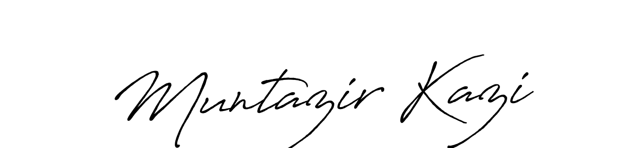Use a signature maker to create a handwritten signature online. With this signature software, you can design (Antro_Vectra_Bolder) your own signature for name Muntazir Kazi. Muntazir Kazi signature style 7 images and pictures png