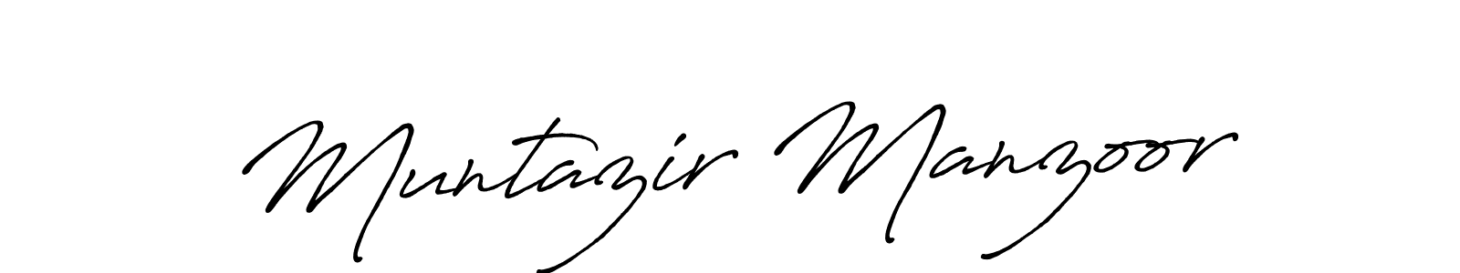 Antro_Vectra_Bolder is a professional signature style that is perfect for those who want to add a touch of class to their signature. It is also a great choice for those who want to make their signature more unique. Get Muntazir Manzoor name to fancy signature for free. Muntazir Manzoor signature style 7 images and pictures png